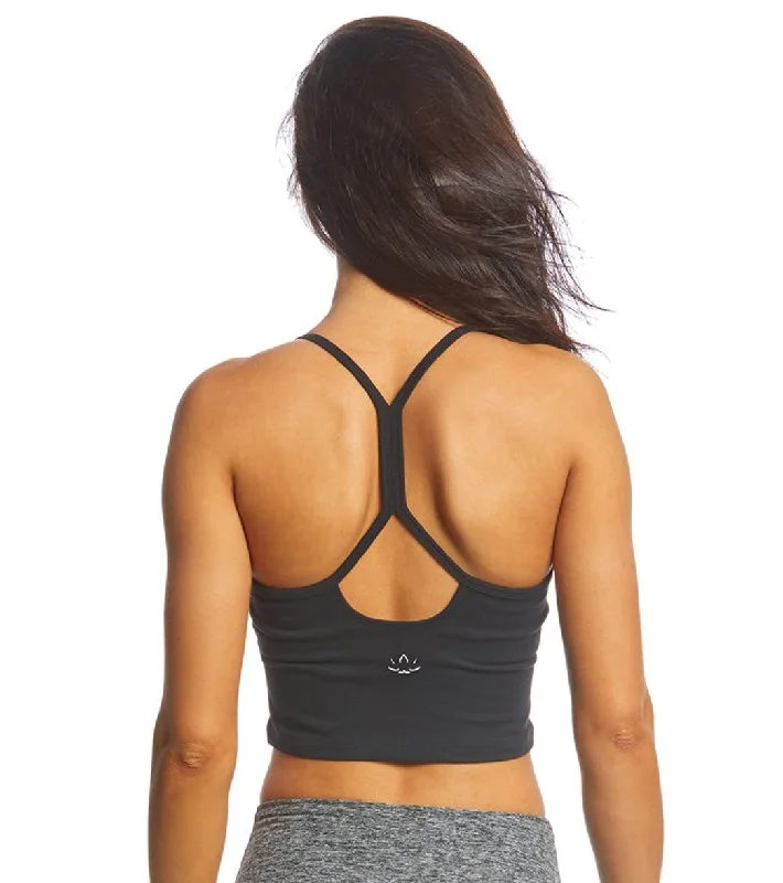 Beyond Yoga Slim Racerback Cropped Tank Jet Black