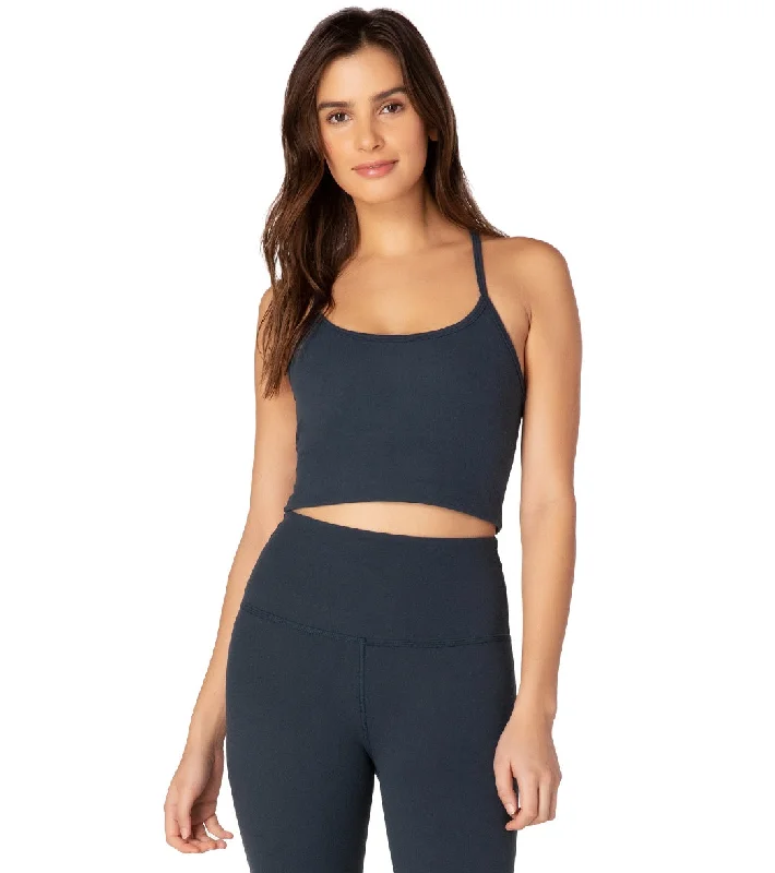 Beyond Yoga Slim Racerback Cropped Tank Nocturnal Navy