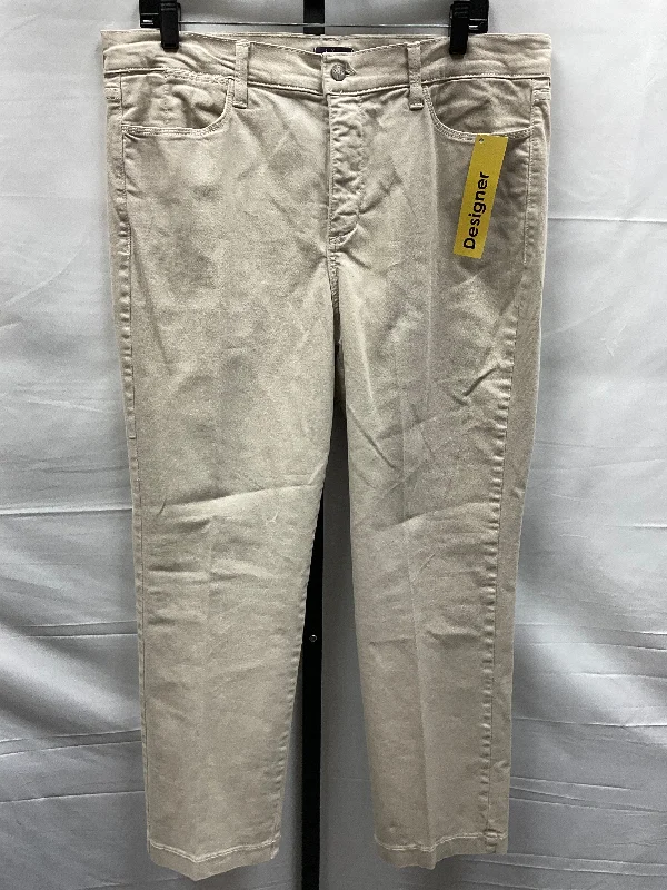 Beige Jeans Straight Not Your Daughters Jeans, Size 16