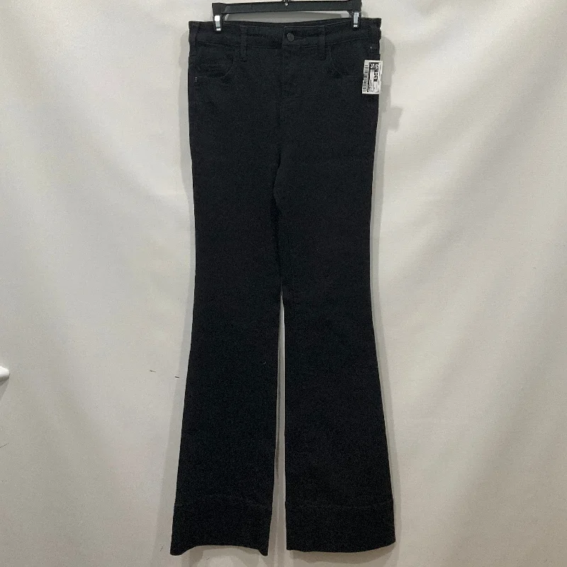 Black Denim Jeans Flared Pilcro, Size 8