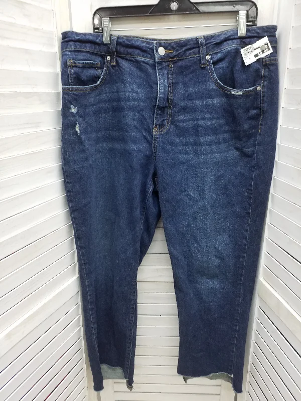 Blue Denim Jeans Cropped Time And Tru, Size 18