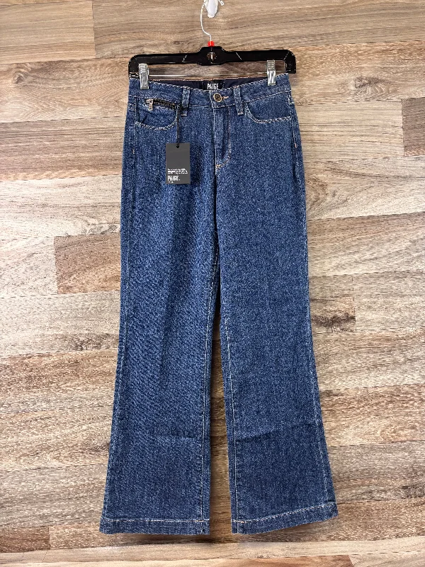 Blue Denim Jeans Flared Paige, Size 2