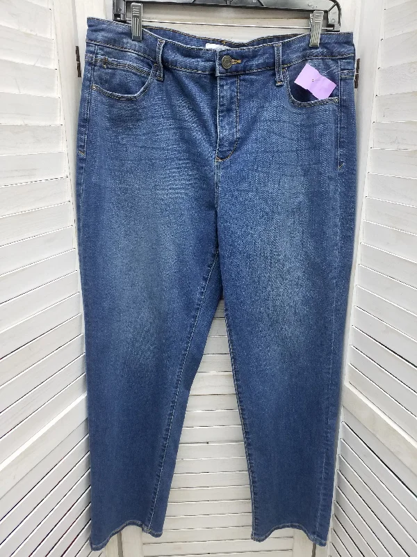 Blue Denim Jeans Straight Clothes Mentor, Size 14