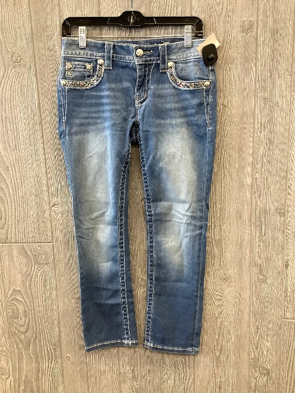 Blue Denim Jeans Straight Miss Me, Size 4