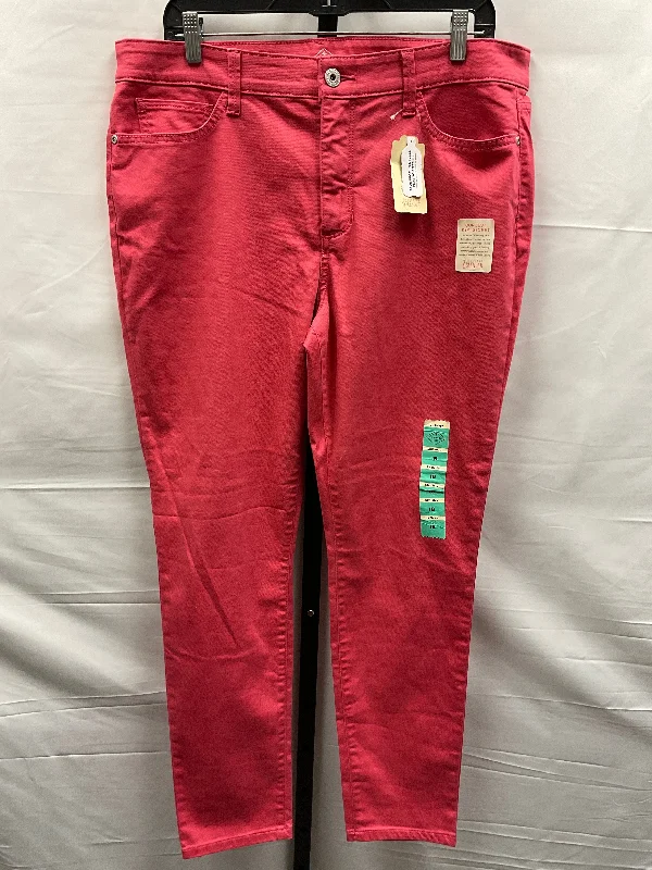 Pink Jeans Boot Cut St Johns Bay, Size 16