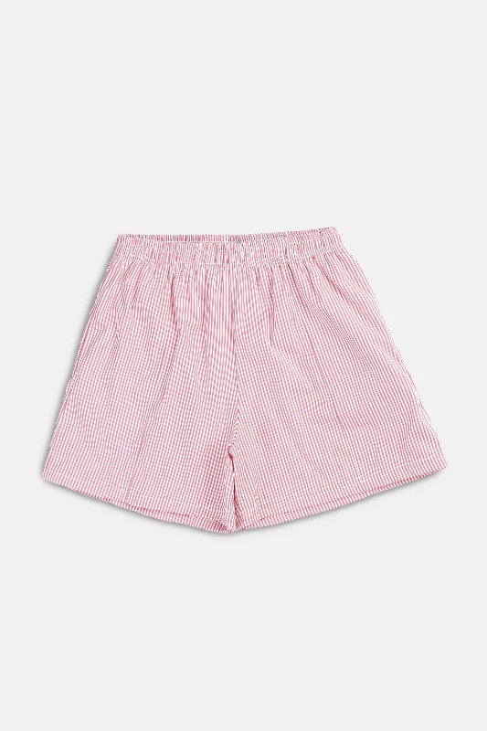 Unisex Rework Oxford Boxer Shorts - S