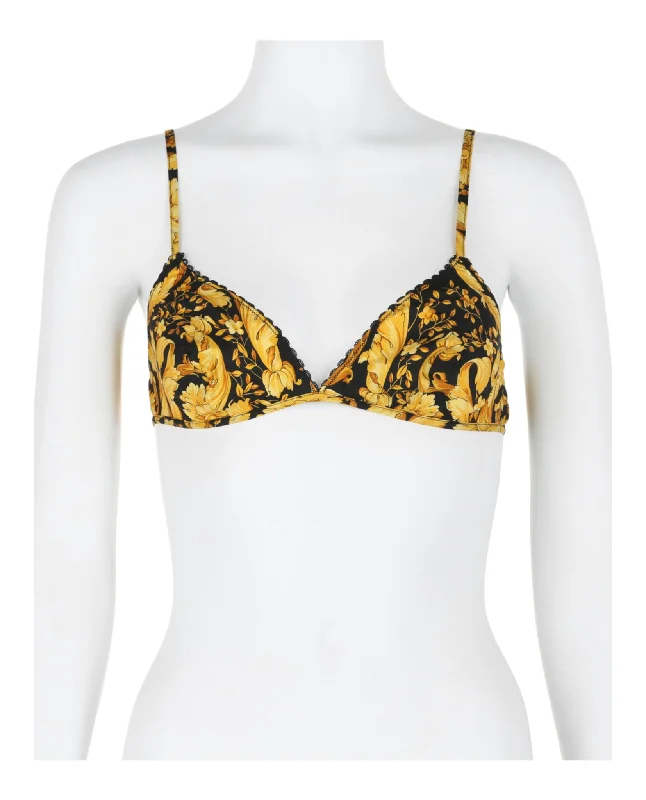 Barocco Printed Silk Bralette