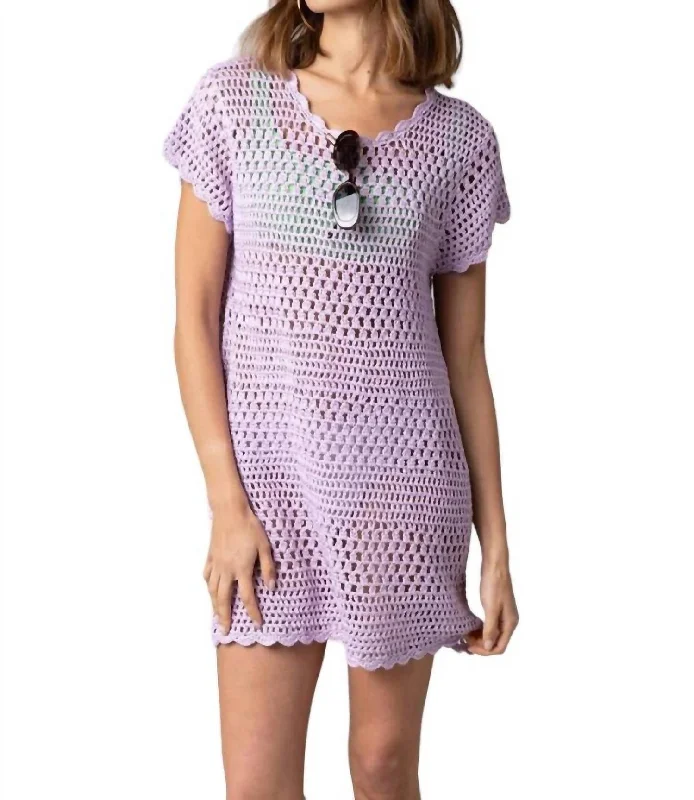 Delaney Cover Up Dress In Lilac