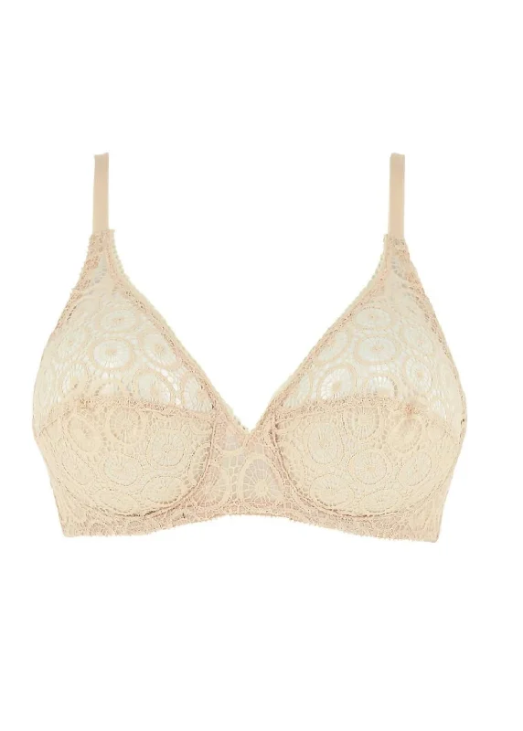 Fete Sheer Mesh Underwire Bra In Nude