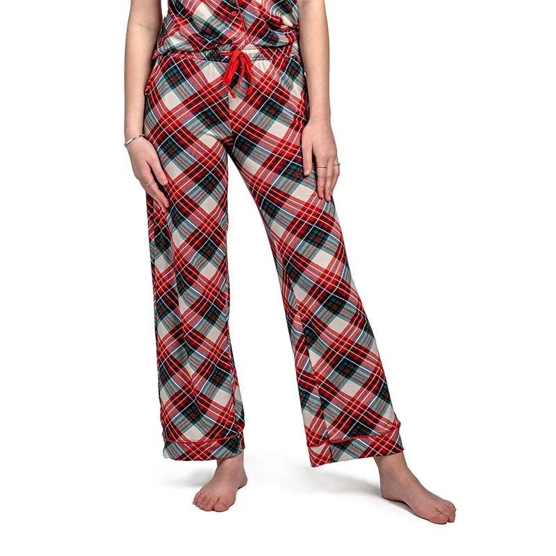 Prancer's Plaid Drawstring Pajama Pants