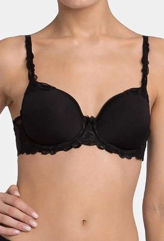 Modern Finesse Space Padded T-Shirt Bra In Black