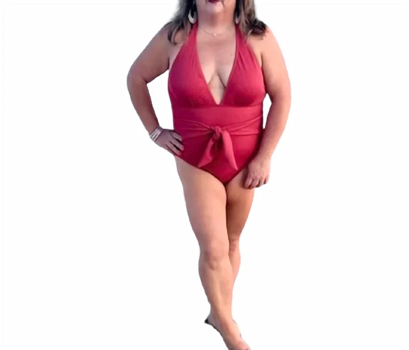 One-Piece Swimsuit - Reg/curvy In Marsala