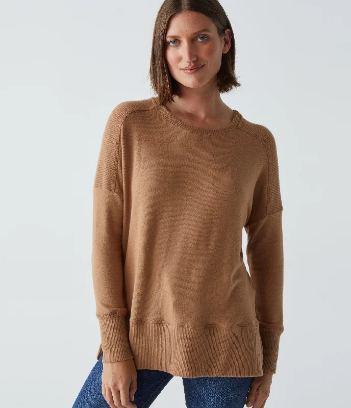 Rebecca Top with Rib Contrast