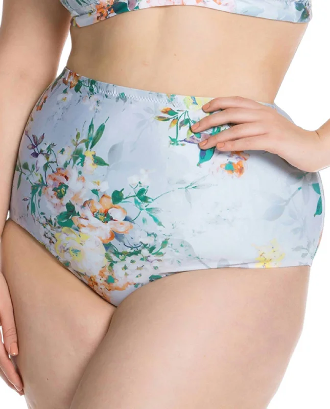 Women's High Waisted Bikini Bottom - Plus In Femme Flora