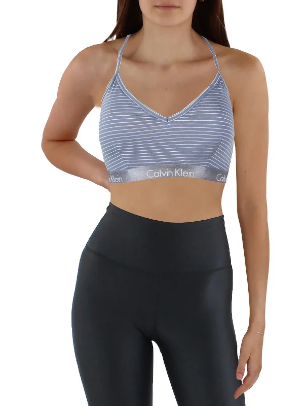 Womens Striped Racerback Bralette