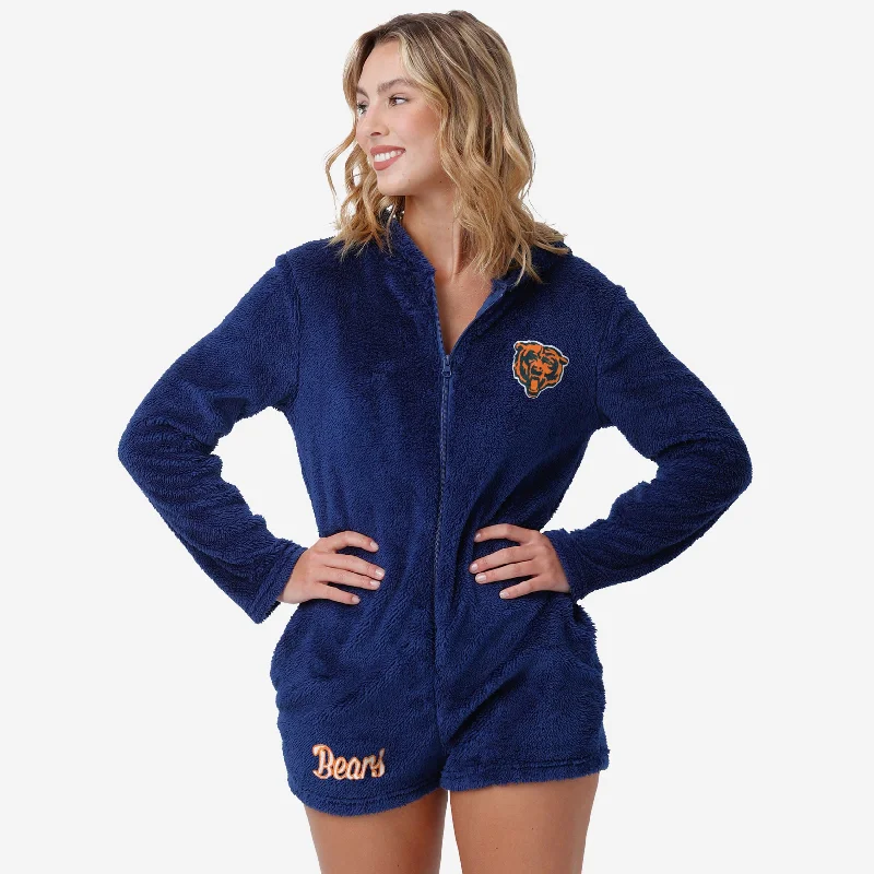 Chicago Bears Womens Short Cozy One Piece Pajamas