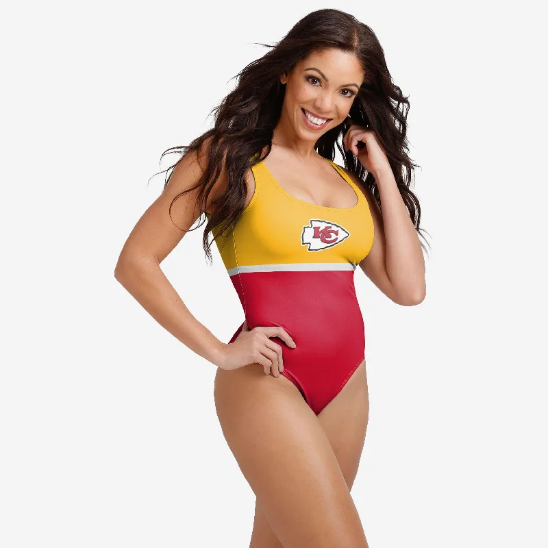 Kansas City Chiefs Womens Beach Day One Piece Bathing Suit