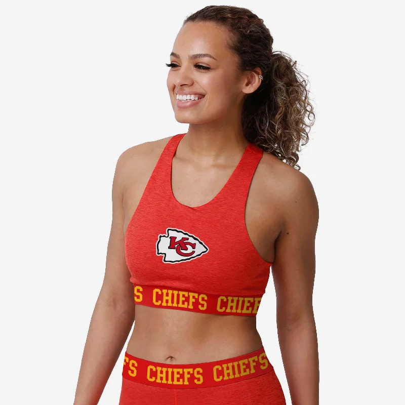 Kansas City Chiefs Womens Team Color Static Sports Bra