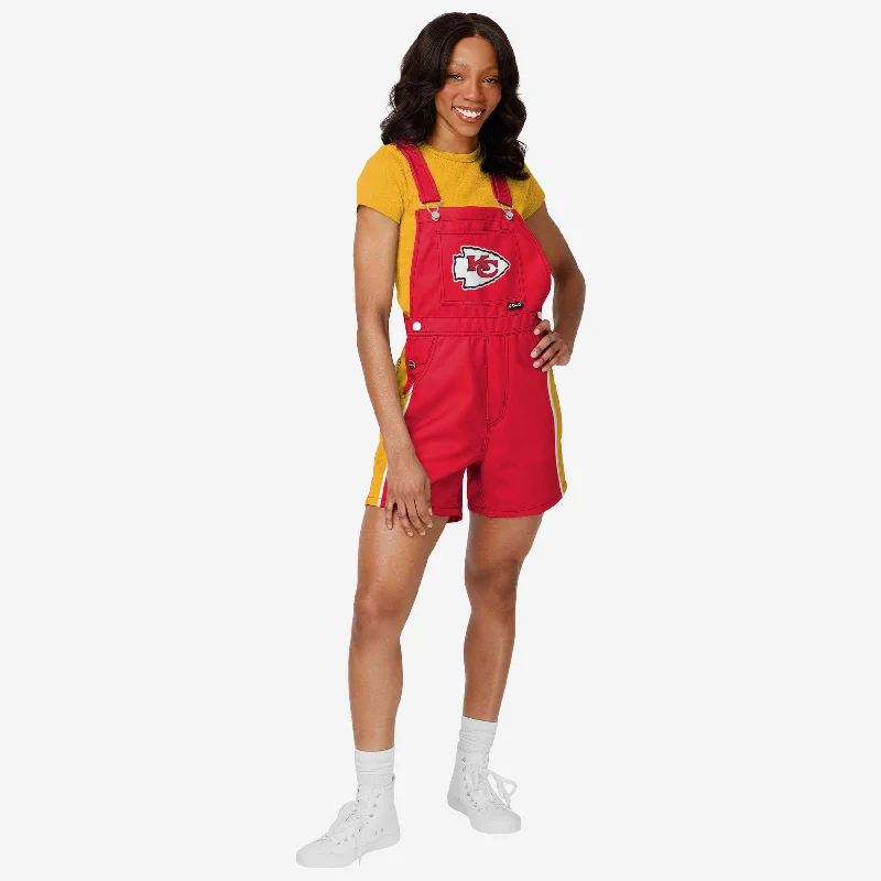 Kansas City Chiefs Womens Team Stripe Bib Shortalls