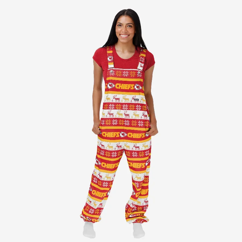 Kansas City Chiefs Womens Ugly Home Gating Bib Overalls