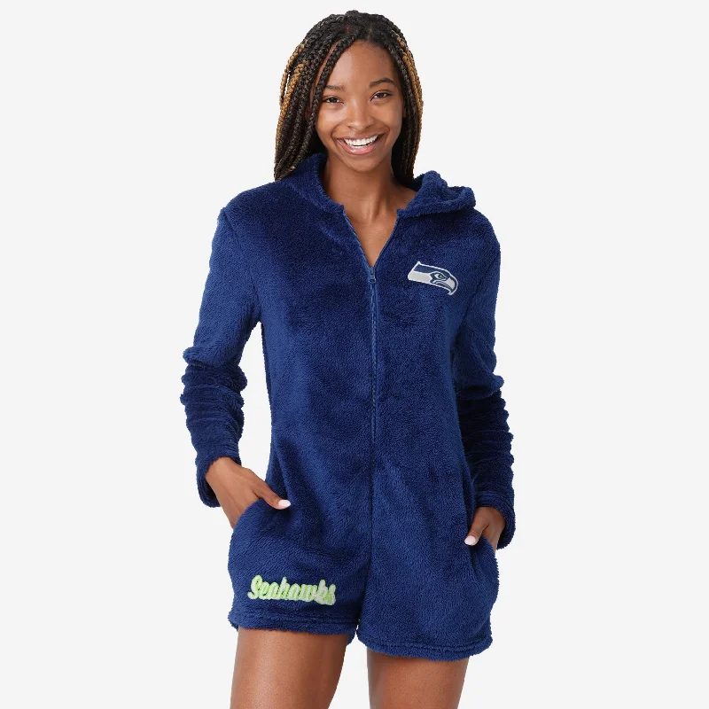 Seattle Seahawks Womens Short Cozy One Piece Pajamas