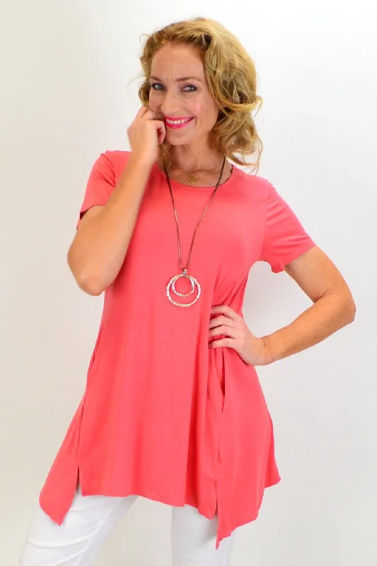 Apricot Bamboo Pocket Tunic Top