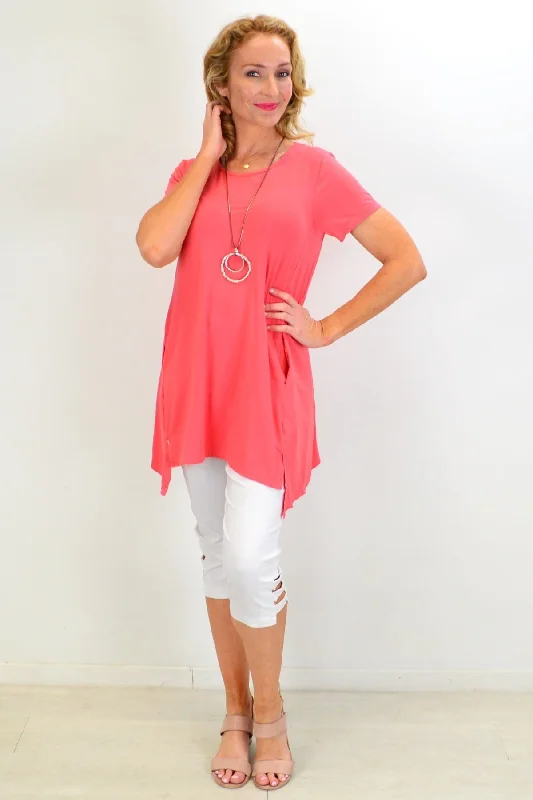 Apricot Bamboo Pocket Tunic Top