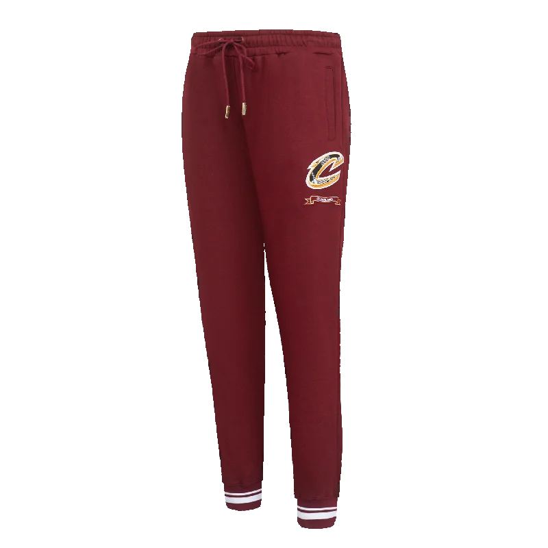 NBA CLEVELAND CAVALIERS PRO PREP WOMEN'S RIB FLC SWEATPANT (WINE)