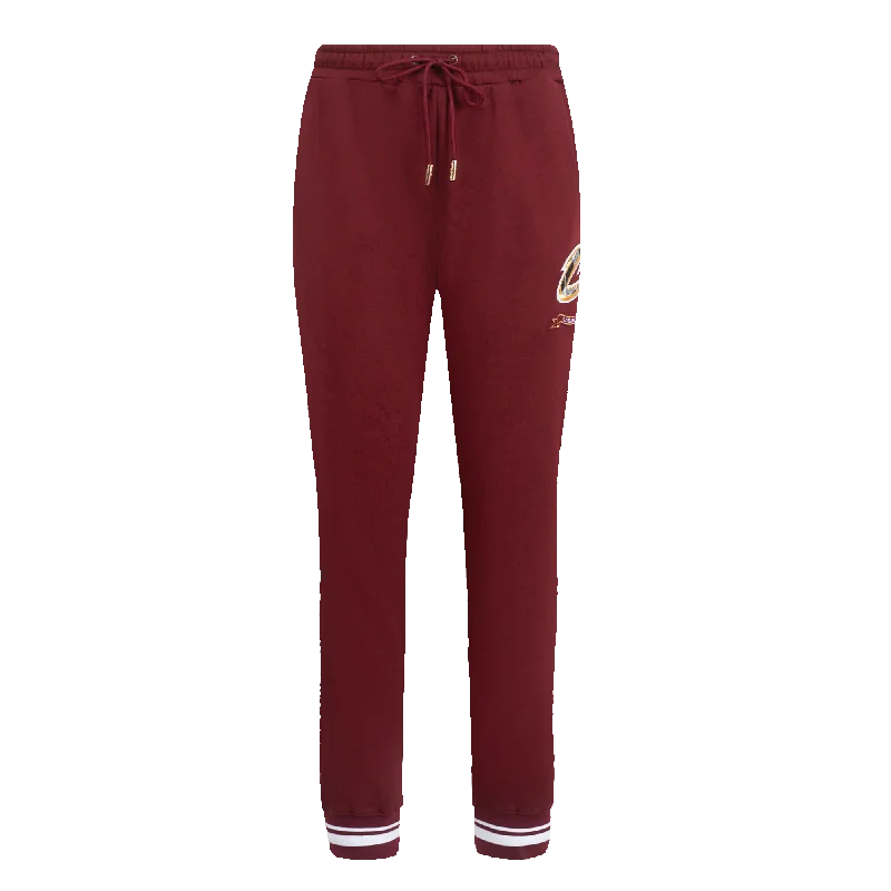 NBA CLEVELAND CAVALIERS PRO PREP WOMEN'S RIB FLC SWEATPANT (WINE)