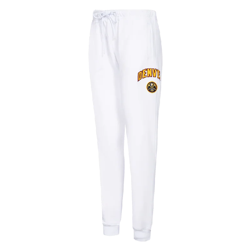 NBA DENVER NUGGETS CLASSIC WOMEN'S FLC SWEATPANT (WHITE)