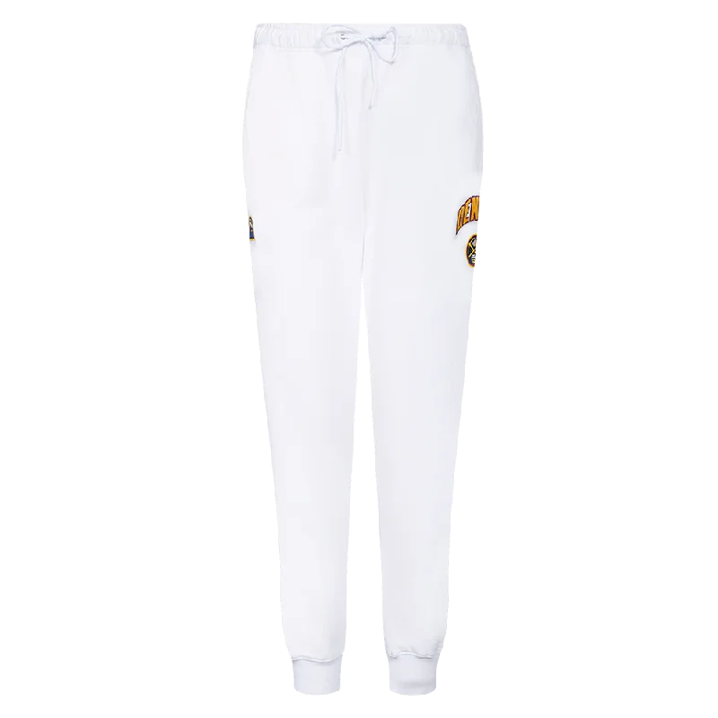 NBA DENVER NUGGETS CLASSIC WOMEN'S FLC SWEATPANT (WHITE)