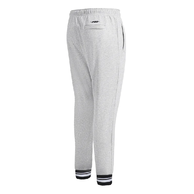 NBA GOLDEN STATE WARRIORS PRO PREP WOMEN'S RIB FLC SWEATPANT (HEATHER GRAY/BLACK)