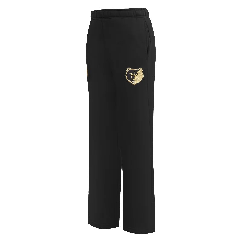 NBA MEMPHIS GRIZZLIES HOLIDAY GLAM WOMEN'S FLC STRAIGHT LEG PANT (BLACK)