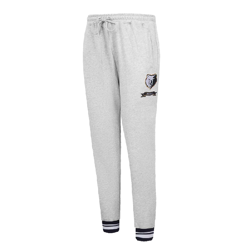 NBA MEMPHIS GRIZZLIES PRO PREP WOMEN'S RIB FLC SWEATPANT (HEATHER GREY/MIDNIGHT NAVY)