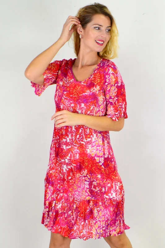 Everyday Fun Crinkle Tunic Shift Dress