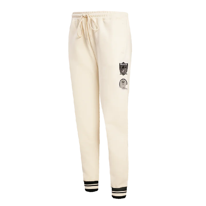 NFL OAKLAND RAIDERS RETRO CLASSIC WOMEN'S SWEATPANT (EGGSHELL/ BLACK)