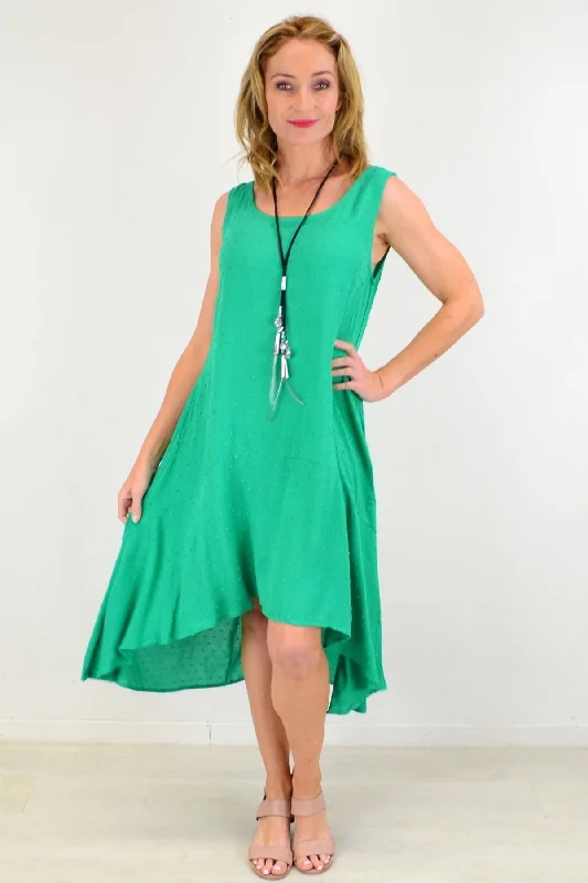 Grass Green Ladies Day Shift Dress Tunic