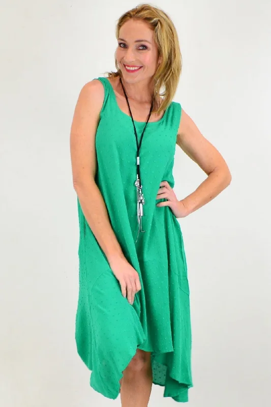 Grass Green Ladies Day Shift Dress Tunic