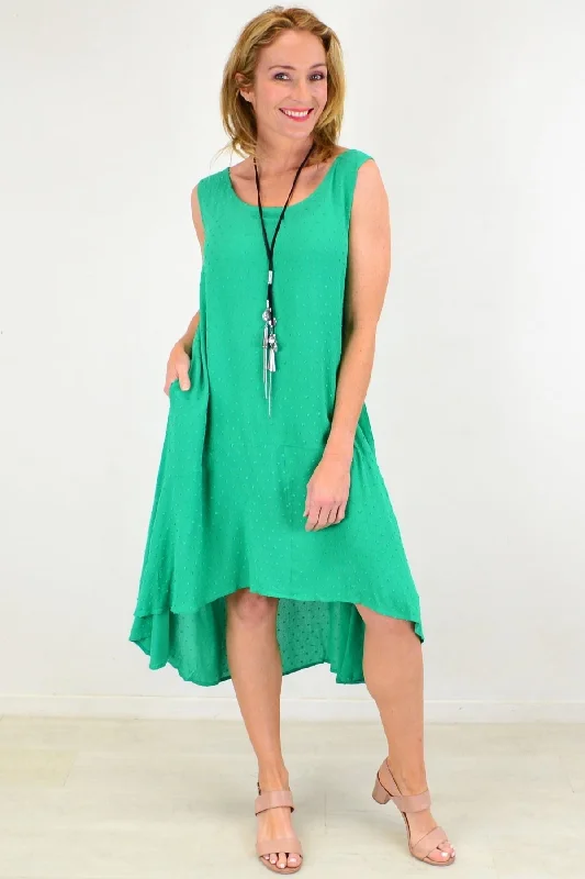 Grass Green Ladies Day Shift Dress Tunic