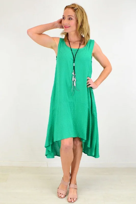 Grass Green Ladies Day Shift Dress Tunic