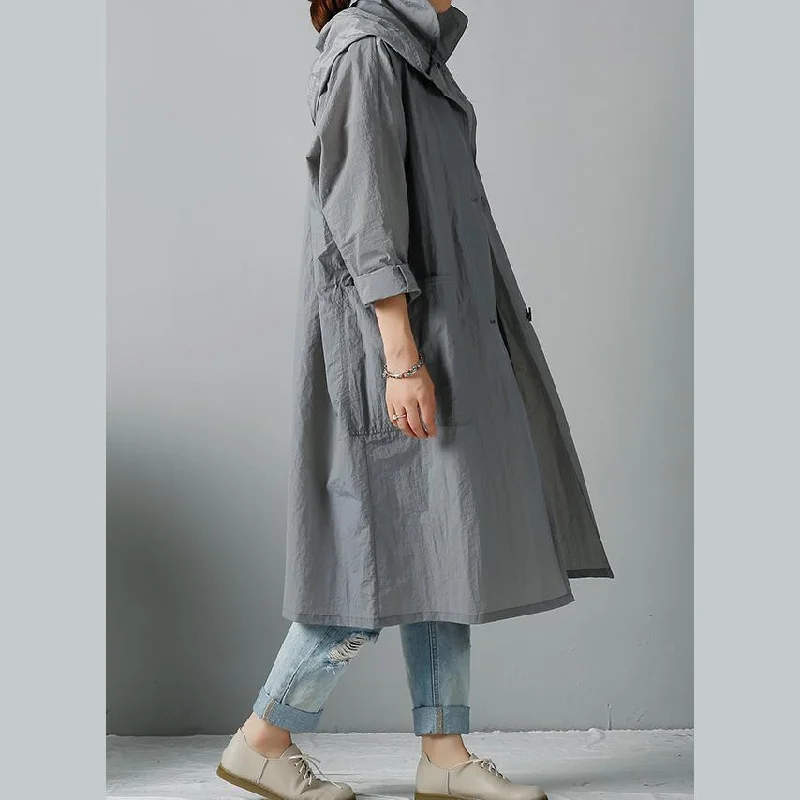 Gray oversized hoodie cardigans winter coats