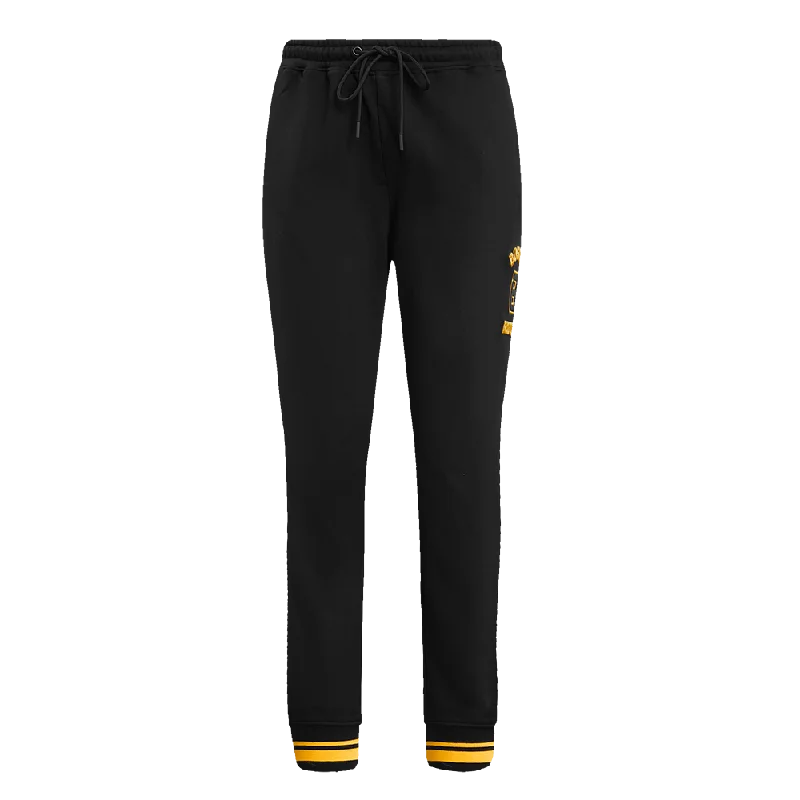 NHL BOSTON BRUINS RETRO CLASSIC WOMEN'S RIB SWEATPANT (BLACK/YELLOW)