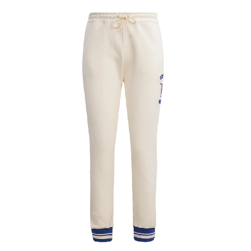 NHL NEW YORK RANGERS RETRO CLASSIC WOMEN'S RIB SWEATPANT (EGGSHELL/ROYAL BLUE)