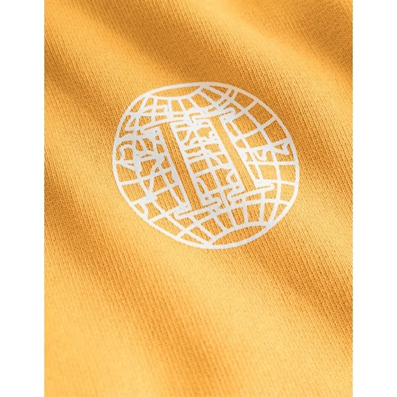 Les Deux Kids Mustard Yellow/Ivory Globe Zipper Hoodie