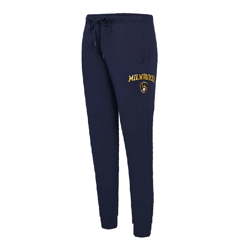 MLB MILWAUKEE BREWERS CLASSIC WOMEN'S FLC SWEATPANT (MIDNIGHT NAVY)