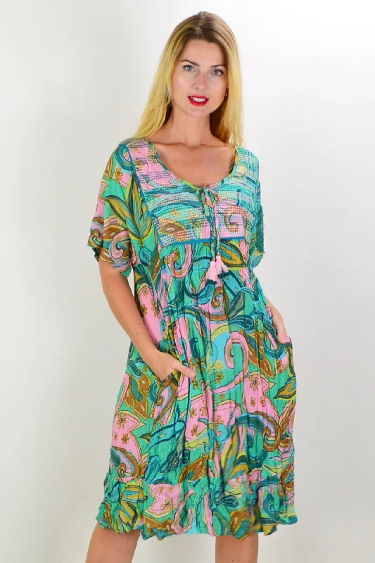 Mennagio Boho Bib Dress Tunic