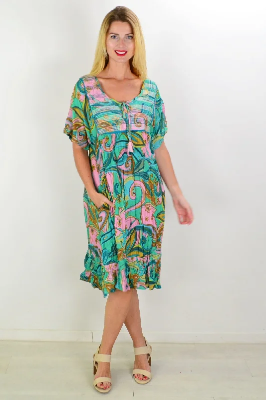 Mennagio Boho Bib Dress Tunic