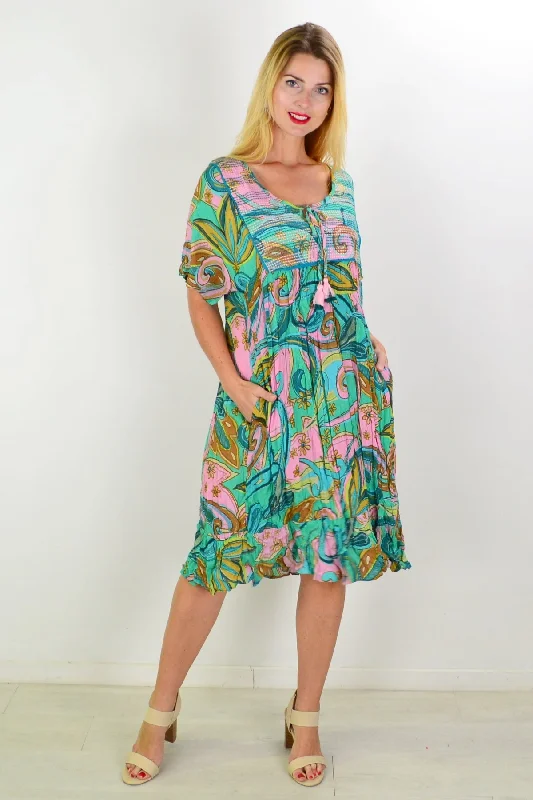 Mennagio Boho Bib Dress Tunic