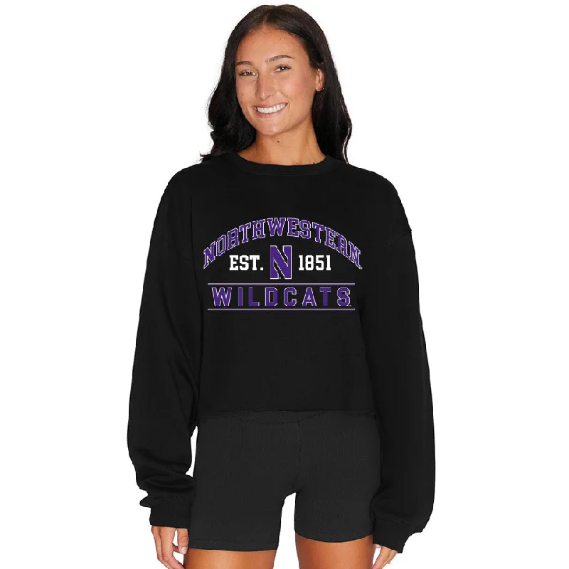 Northwestern Wildcats Black Crewneck