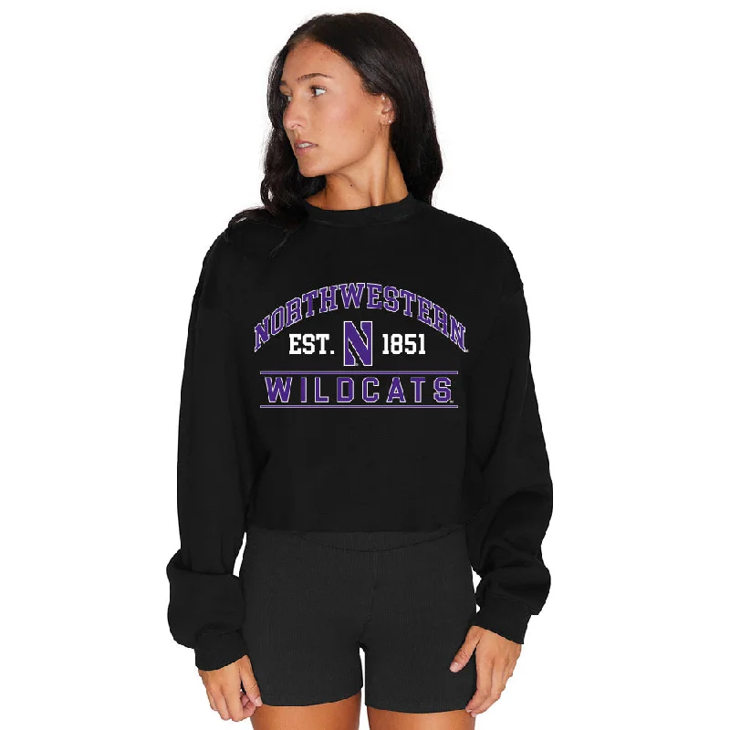 Northwestern Wildcats Black Crewneck